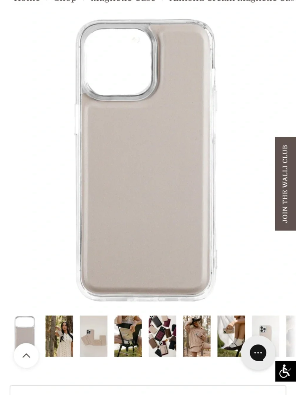 Neutral Cream Magnetic Phone Case with Clear Bumper — WALLI